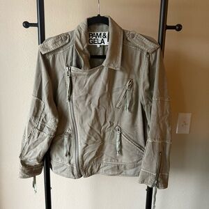 Pam & Gela Olive utility Jacket